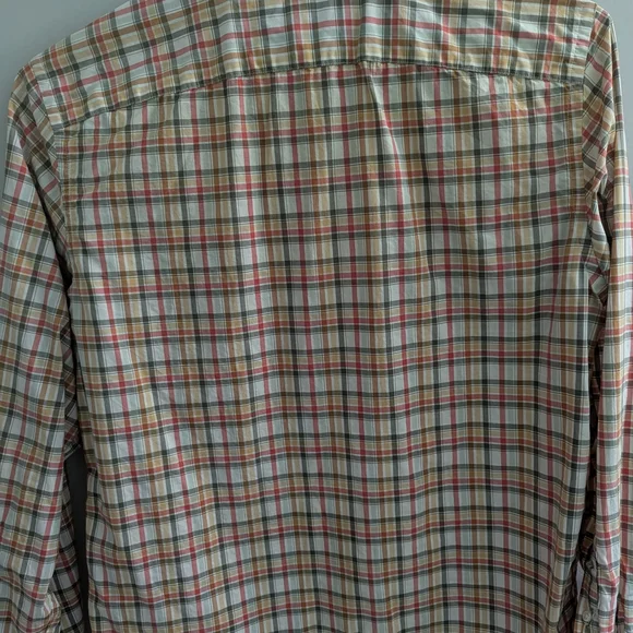 Banana Republic Beige Plaid Casual Button Down Shirt - Picture 5 of 5